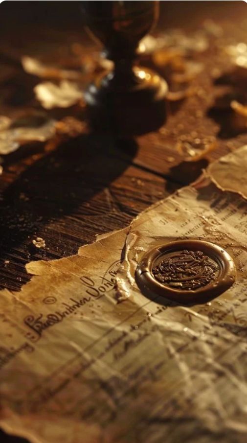 Wax seal on aged parchment
